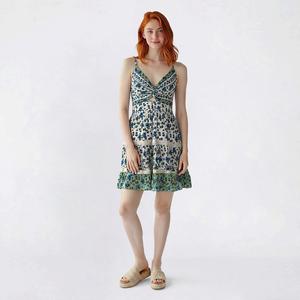 Juniors Angie Twist Front Keyhole A-Line Dress